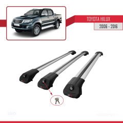 Toyota Hilux 2006-2016 Arası ile uyumlu ACE-1 Ara Atkı Tavan Barı GRİ 3 ADET BAR