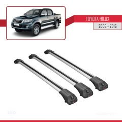 Toyota Hilux 2006-2016 Arası ile uyumlu ACE-1 Ara Atkı Tavan Barı GRİ 3 ADET BAR