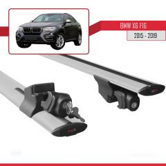 Bmw X6 (F16) 2015-2019 Arası ile uyumlu HOOK Model Anahtar Kilitli Ara Atkı Tavan Barı GRİ