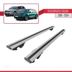 VW Tiguan 2016 ve Sonrası ile uyumlu HOOK Model Anahtar Kilitli Ara Atkı Tavan Barı GRİ