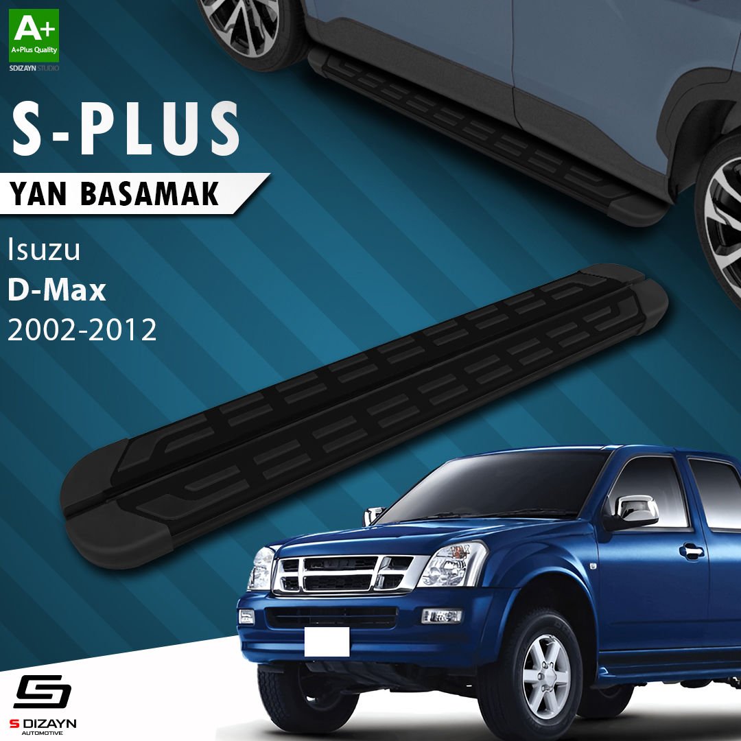 S-Dizayn Isuzu D-Max S-Plus Siyah Yan Basamak 203 Cm 2002-2012