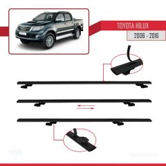 Toyota Hilux 2006-2016 Arası ile uyumlu Basic Model Ara Atkı Tavan Barı SİYAH 3 ADET