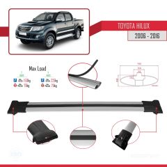 Toyota Hilux 2006-2016 Arası ile uyumlu FLY Model Ara Atkı Tavan Barı GRİ