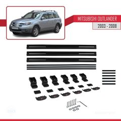 Mitsubishi Outlander 2003-2008 Arası ile uyumlu Basic Model Ara Atkı Tavan Barı SİYAH 3 ADET