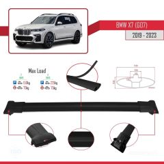 BMW X7 (G07) 2019 Arası ile Uyumlu FLY Model Ara Atkı Tavan Barı SİYAH