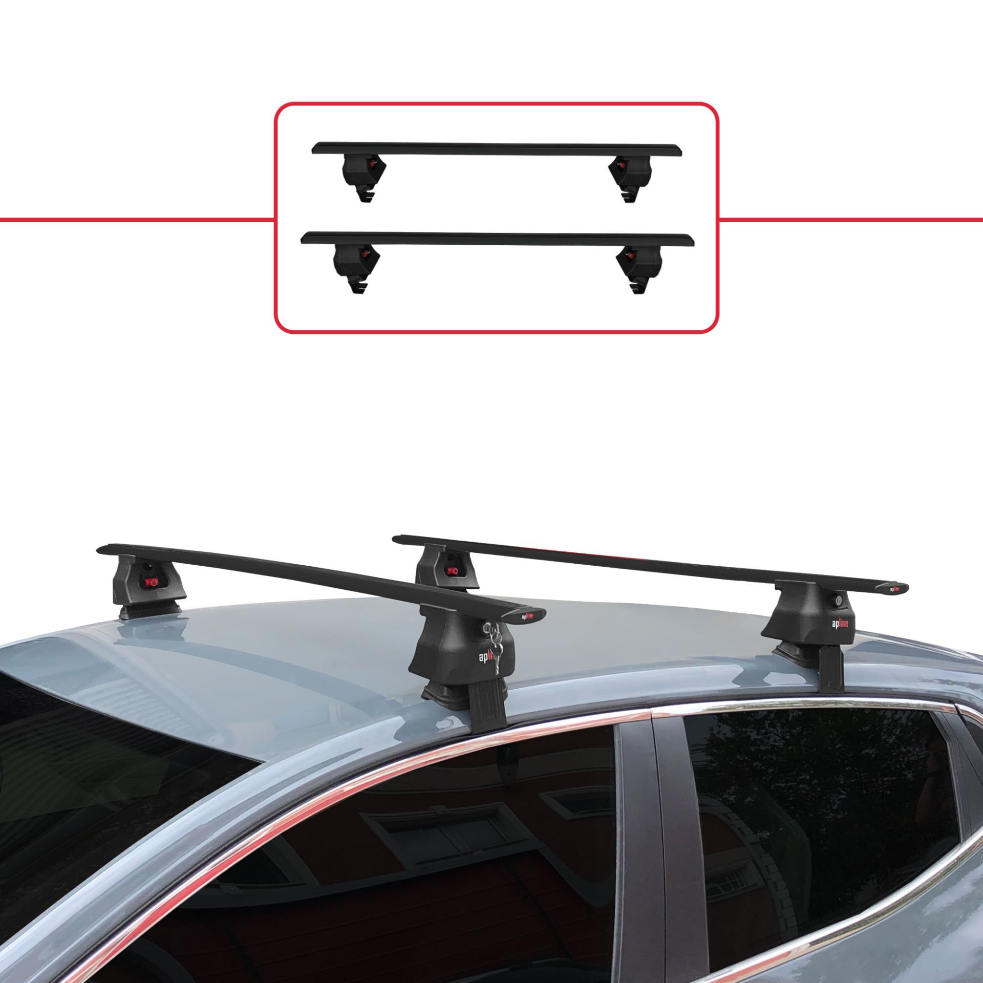 Renault Clio V 2019 ve Sonrası ile uyumlu ACE-4 Ara Atkı Tavan Barı SİYAH