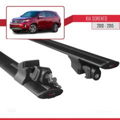 Kia Sorento 2010-2015 Arası ile uyumlu HOOK Model Anahtar Kilitli Ara Atkı Tavan Barı SİYAH