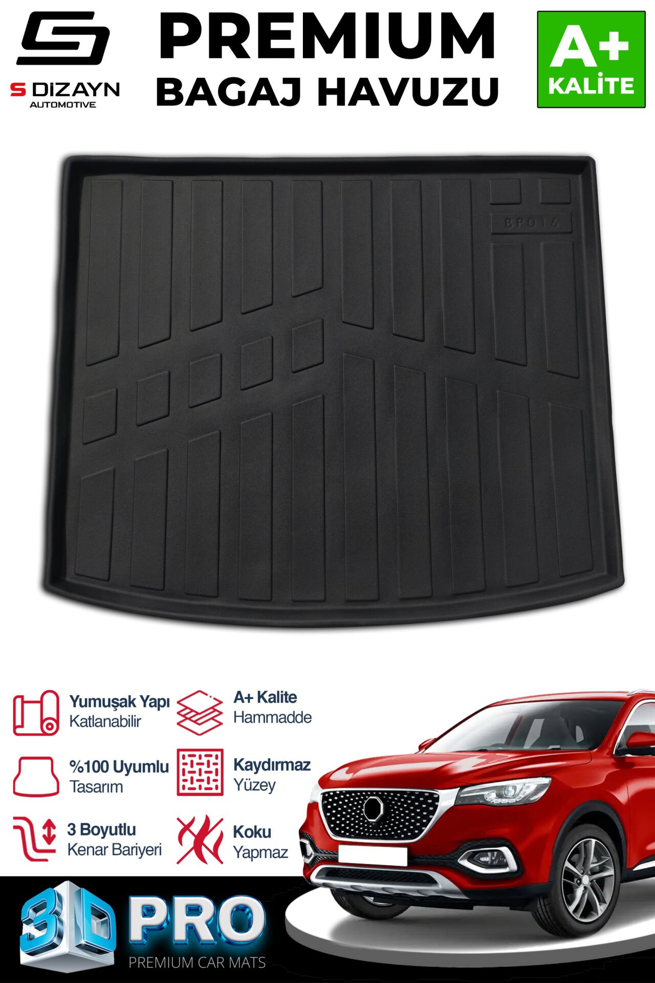 S-Dizayn MG EHS 3D Pro Bagaj Havuzu 2018-2024 A+ Kalite