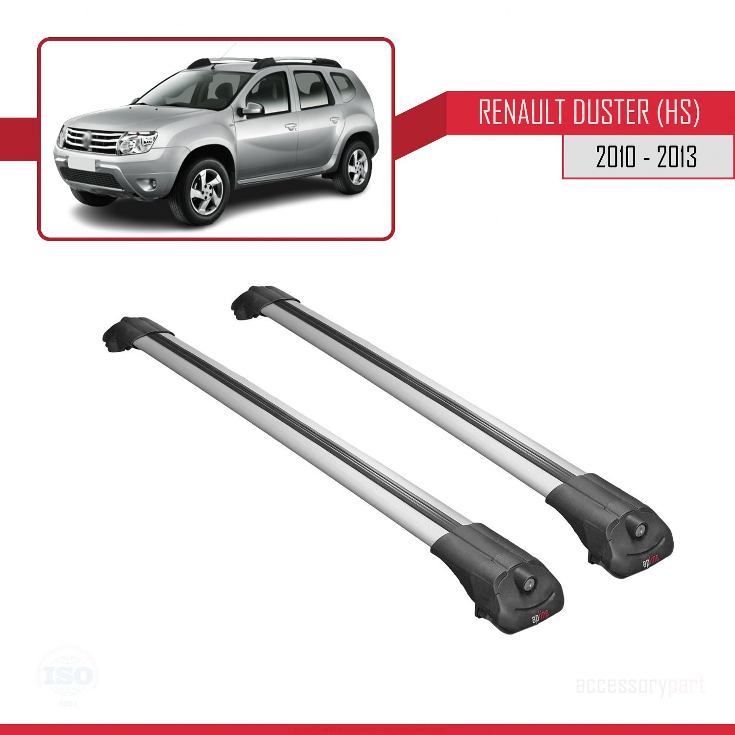 Renault Duster (HS) 2010-2013 Arası ile uyumlu ACE-1 Ara Atkı Tavan Barı GRİ