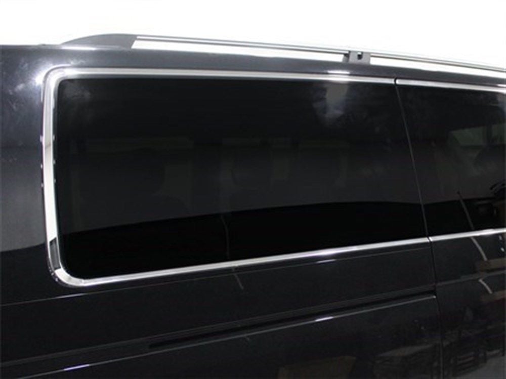 VW Transporter T6.1 Cam Çerçevesi 14 Prç. Krom (U.Ş.) Çift Sürgü 2020 ve Sonrası