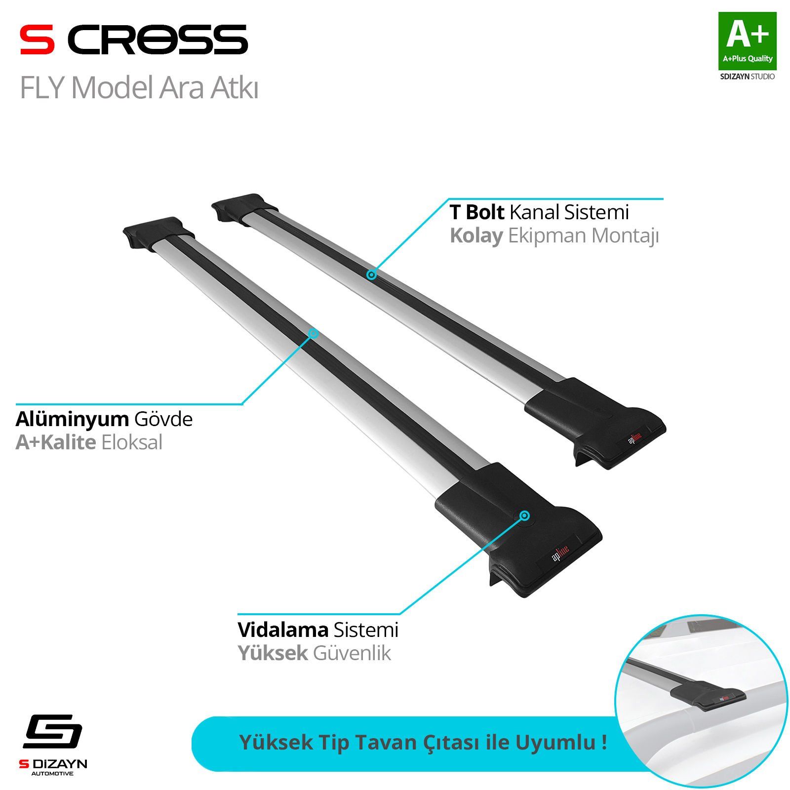 Citroen C5 Uyumlu Aircross Suv 2018 Üzeri Fly Model Gri Ara Atkı A+Kalite Parça