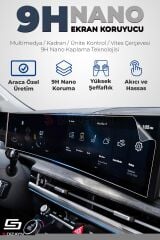 S-Dizayn Volvo V90 Cross Country İnscription 9H Nano Multimedya Ekran Koruyucu 8.7 İnç Parlak 2019-2023 A+ Kalite
