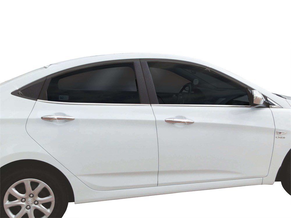 Hyundai Accent Uyumlu Blue Rb Cam Çıtası 6 Parça Krom 2011 Ve Sonrası