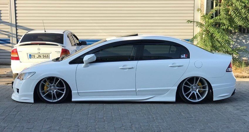 Honda Civic Uyumlu Fd6 Custom Yan Marşpiyel (Plastik)