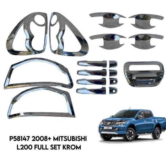 Mitsubishi L200 Uyumlu Full Set Krom 2008+ Parça