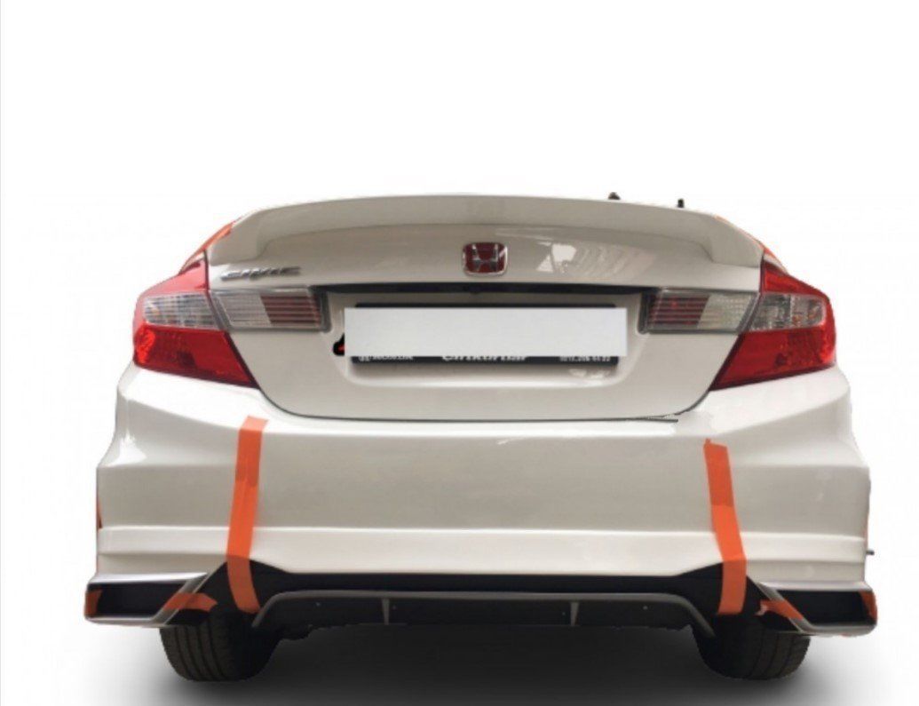 Honda Civic Uyumlu Fd6 Egzoz Görünümlü Difüzör (Plastik)