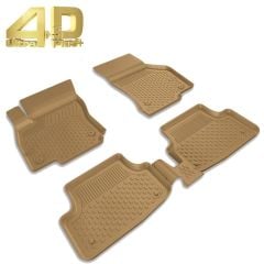 Sahler Volkswagen Uyumlu Tiguan 2007-2015 Bej Renk 4.5D Araca Özel Paspas Seti Parça