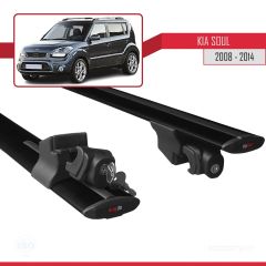 Kia Soul 2008-2014 Arası ile uyumlu HOOK Model Anahtar Kilitli Ara Atkı Tavan Barı SİYAH