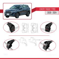 Chery Tiggo 7 PRO 2020 ve Sonrası ile uyumlu ACE-2 Ara Atkı Tavan Barı GRİ