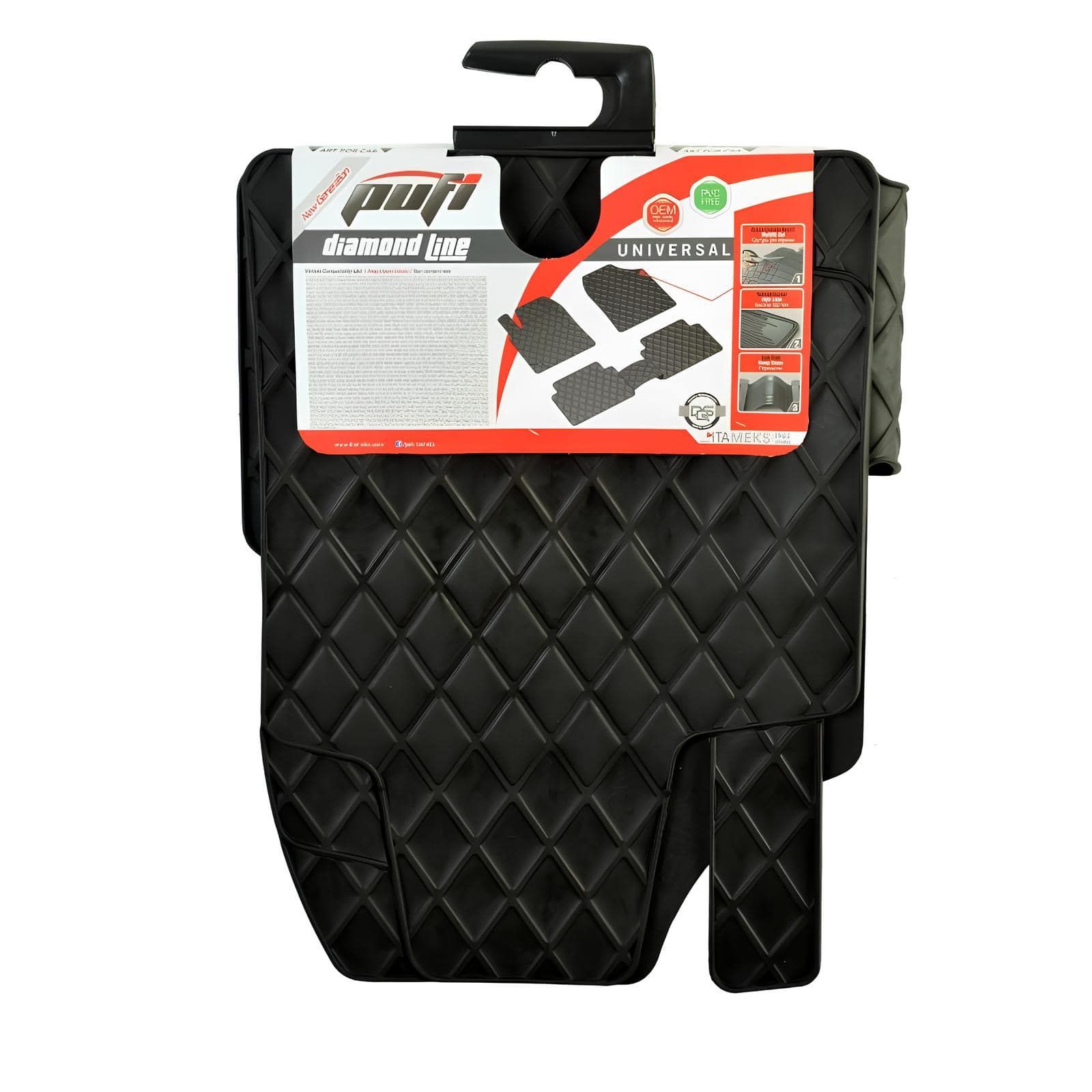 Citroen C3 Havuzlu Pufi Diamond 3D Universal Paspas Siyah