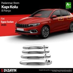 Fiat Egea Uyumlu Sedan Krom Kapı Kolu 8 Parça. 2020 Üzeri Parça