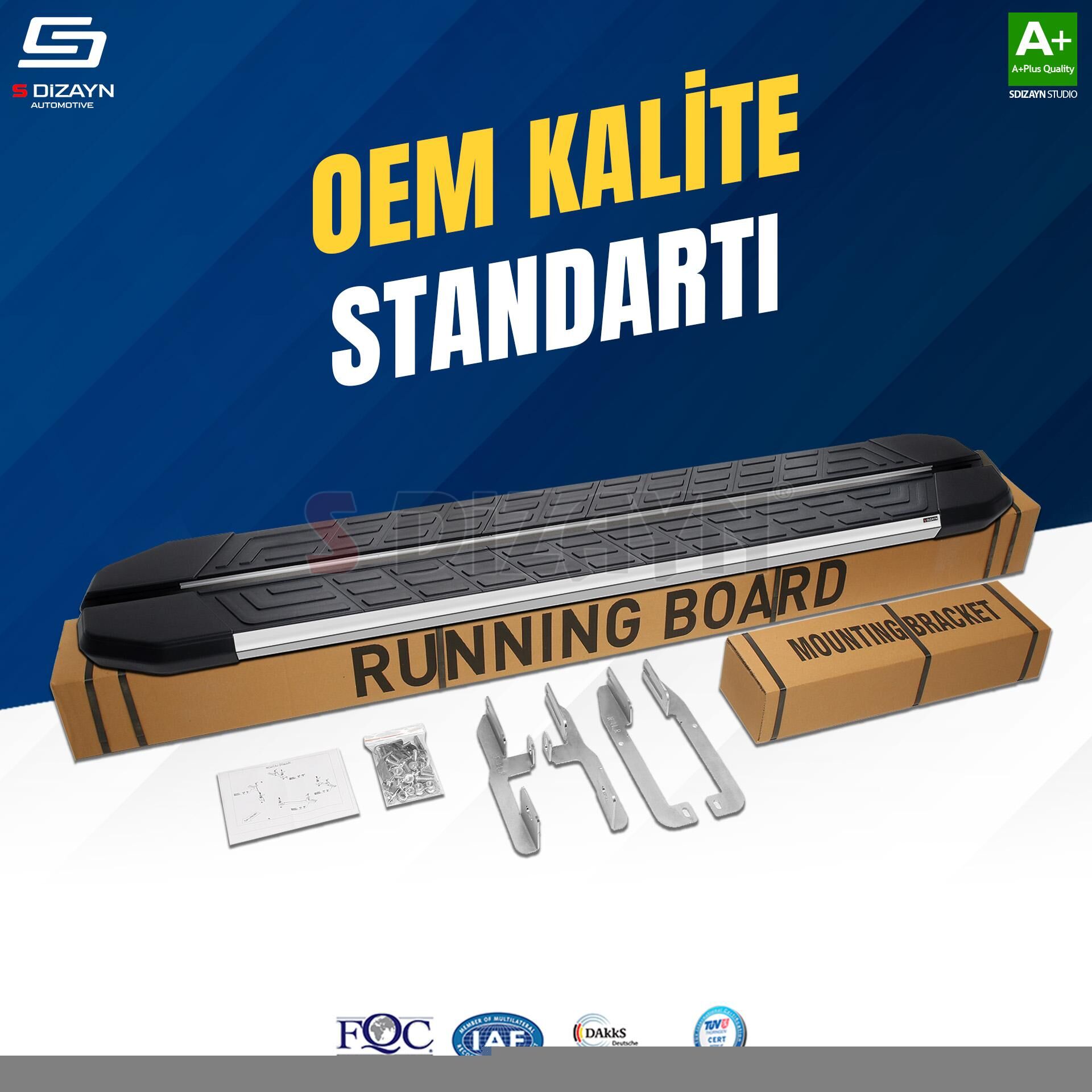 S-Dizayn Volkswagen Tayron 2 NewLine Krom Yan Basamak 193 Cm 2024 Üzeri A+ Kalite