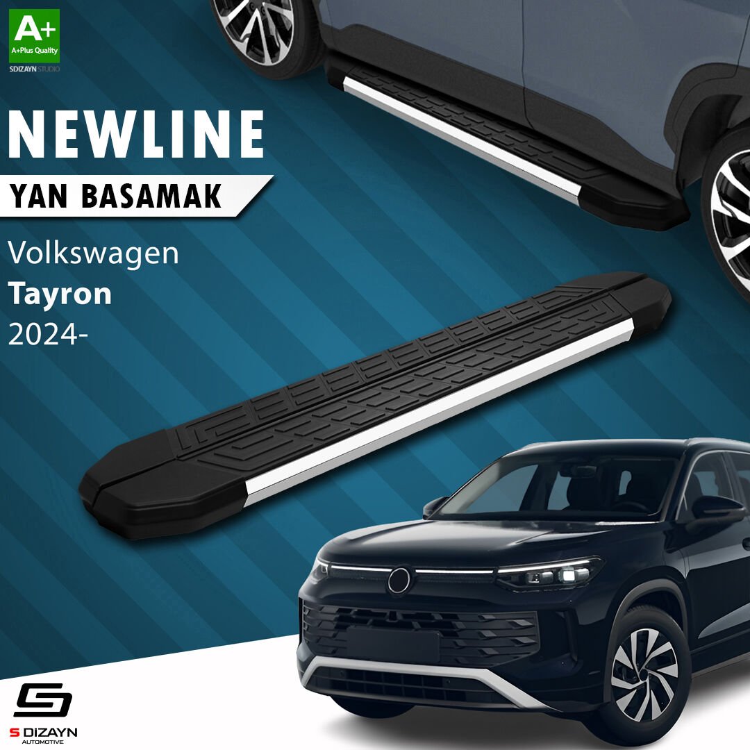 S-Dizayn Volkswagen Tayron 2 NewLine Krom Yan Basamak 193 Cm 2024 Üzeri A+ Kalite