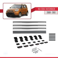 Kia Soul Hatchback 2009-2013 Arası ile uyumlu Basic Model Ara Atkı Tavan Barı GRİ 3 ADET