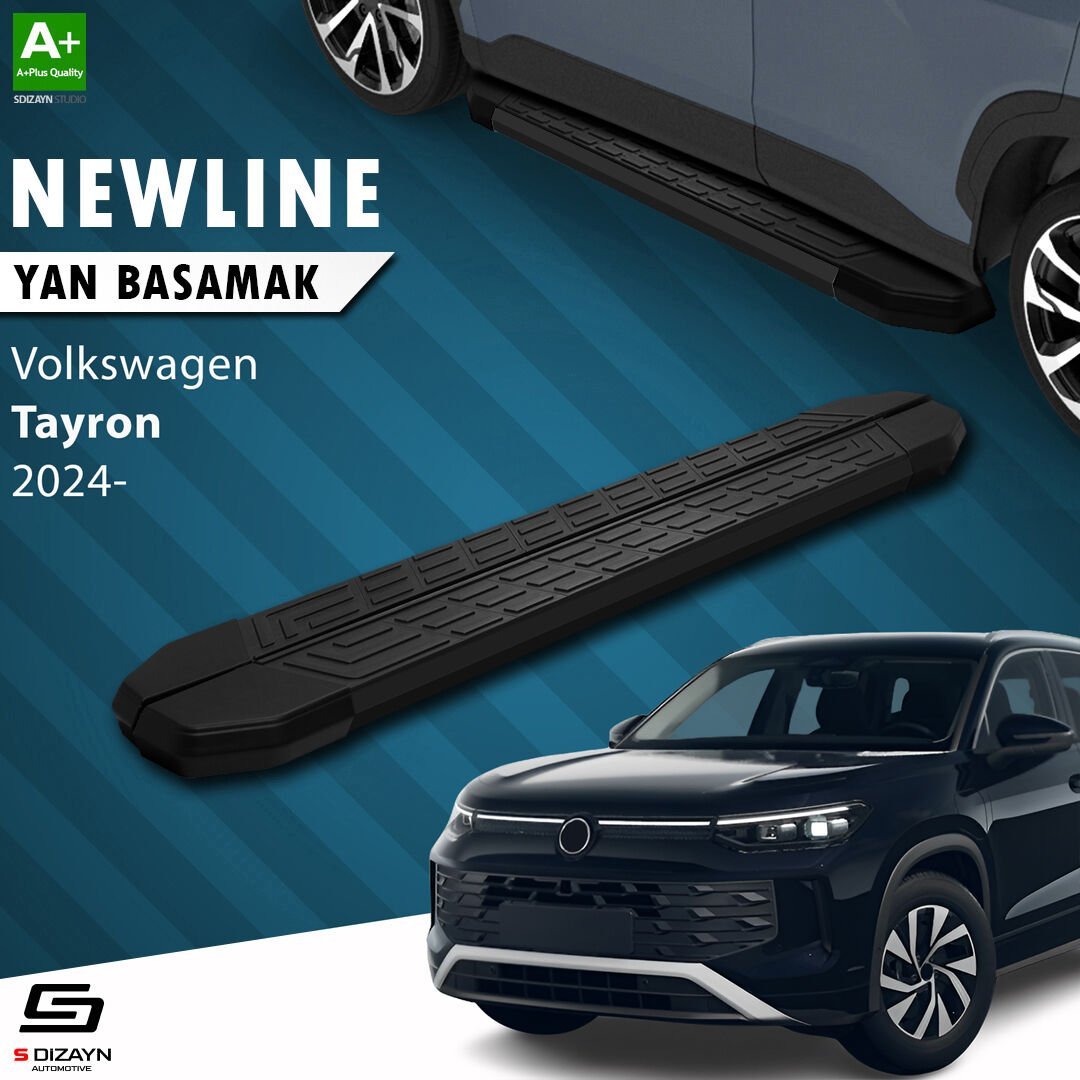 S-Dizayn Volkswagen Tayron 2 NewLine Siyah Yan Basamak 193 Cm 2024 Üzeri A+ Kalite