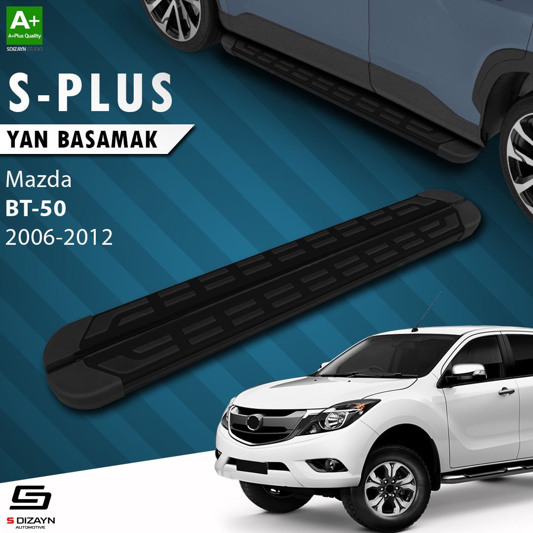 S-Dizayn Mazda BT-50 Pick-Up S-Plus Siyah Yan Basamak 193 Cm 2006-2012