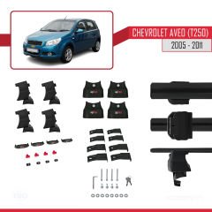 Chevrolet Aveo (T250) Hatchback 2005-2011 Arası ile uyumlu ACE-4 Ara Atkı Tavan Barı SİYAH