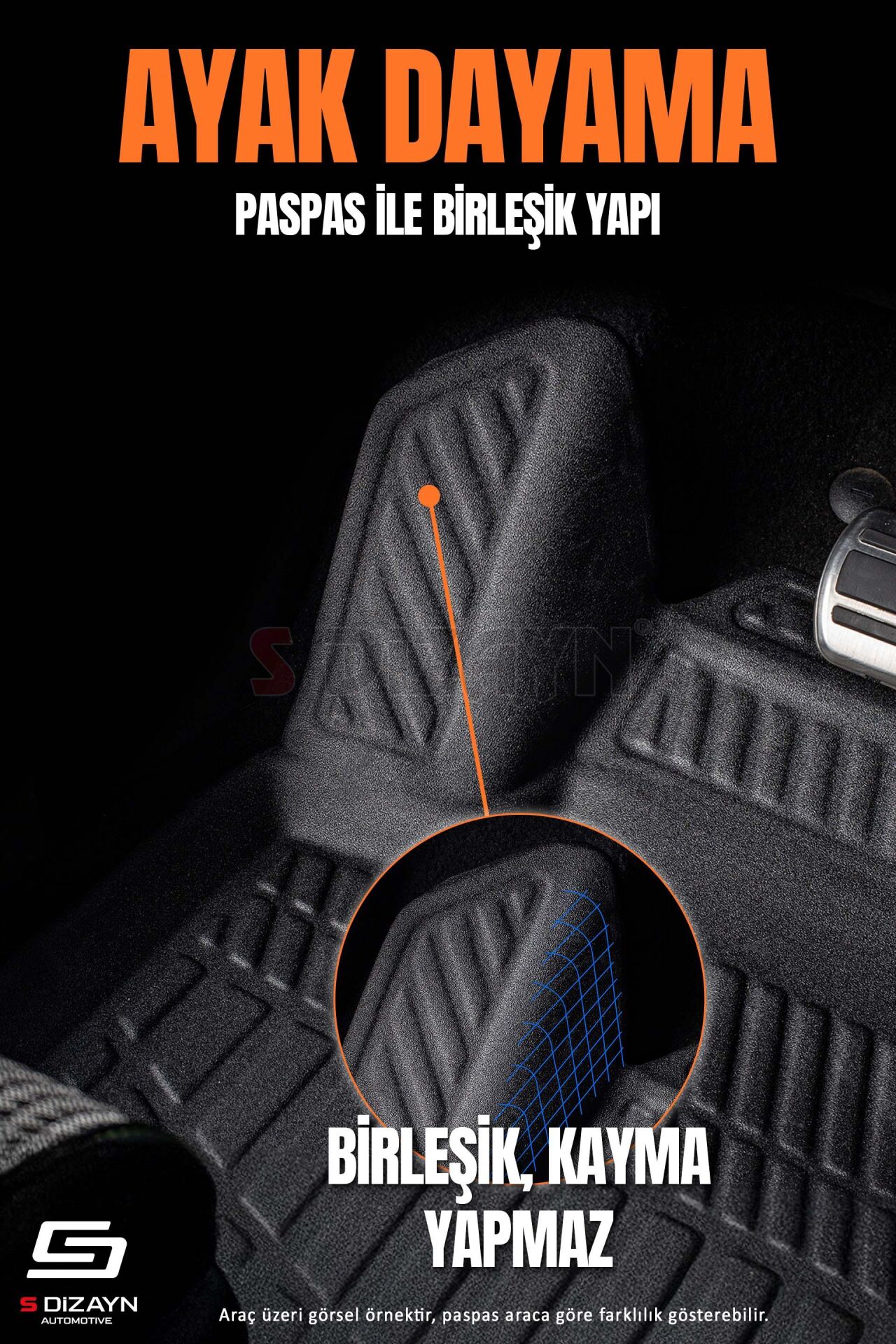 S-Dizayn Peugeot Partner Panelvan 3D Pro Havuzlu Paspas Ön 2'li 2019 Üzeri A+ Kalite