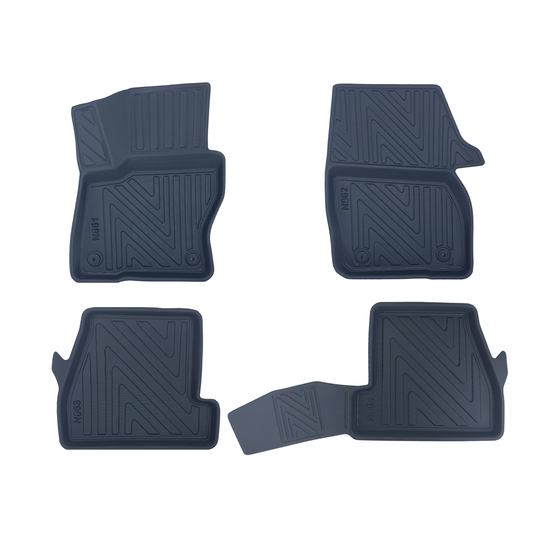 Ford Focus 2014-2018 Premium Seri Araca Özel 3D Havuzlu Oto Paspas
