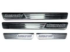 Seat Octavia Uyumlu A7 Chrome Line Kapı Eşiği 4 Parça Krom 2013 Ve Sonrası