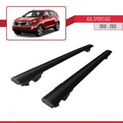 Kia Sportage (SL) 2010-2015 Arası ile uyumlu HOOK Model Anahtar Kilitli Ara Atkı Tavan Barı SİYAH