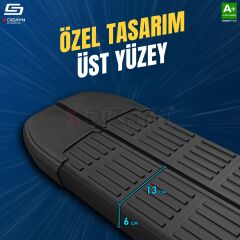 S-Dizayn Volkswagen Tayron 2 S-Line Siyah Yan Basamak 193 Cm 2024 Üzeri A+ Kalite