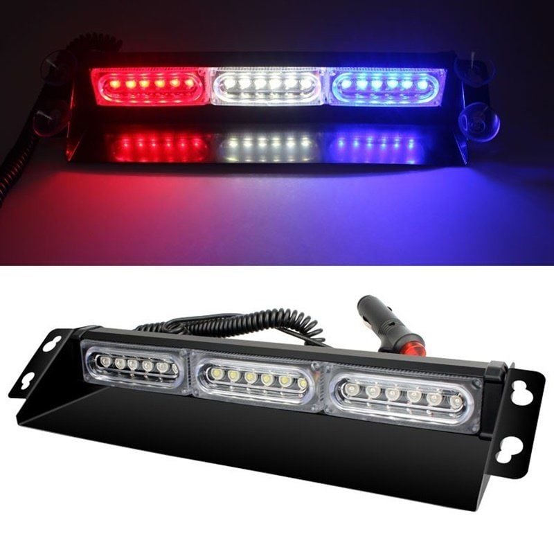 Çakar Lamba Uyumlu 13 Fonksiyonlu 18 LED 12V Kırmızı-Mavi-Beyaz / Lapa532