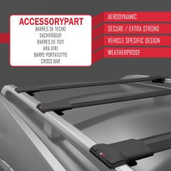 Mitsubishi Pajero (V80) 2007-2022 Arası ile Uyumlu FLY Model Ara Atkı Tavan Barı SİYAH 3 ADET BAR