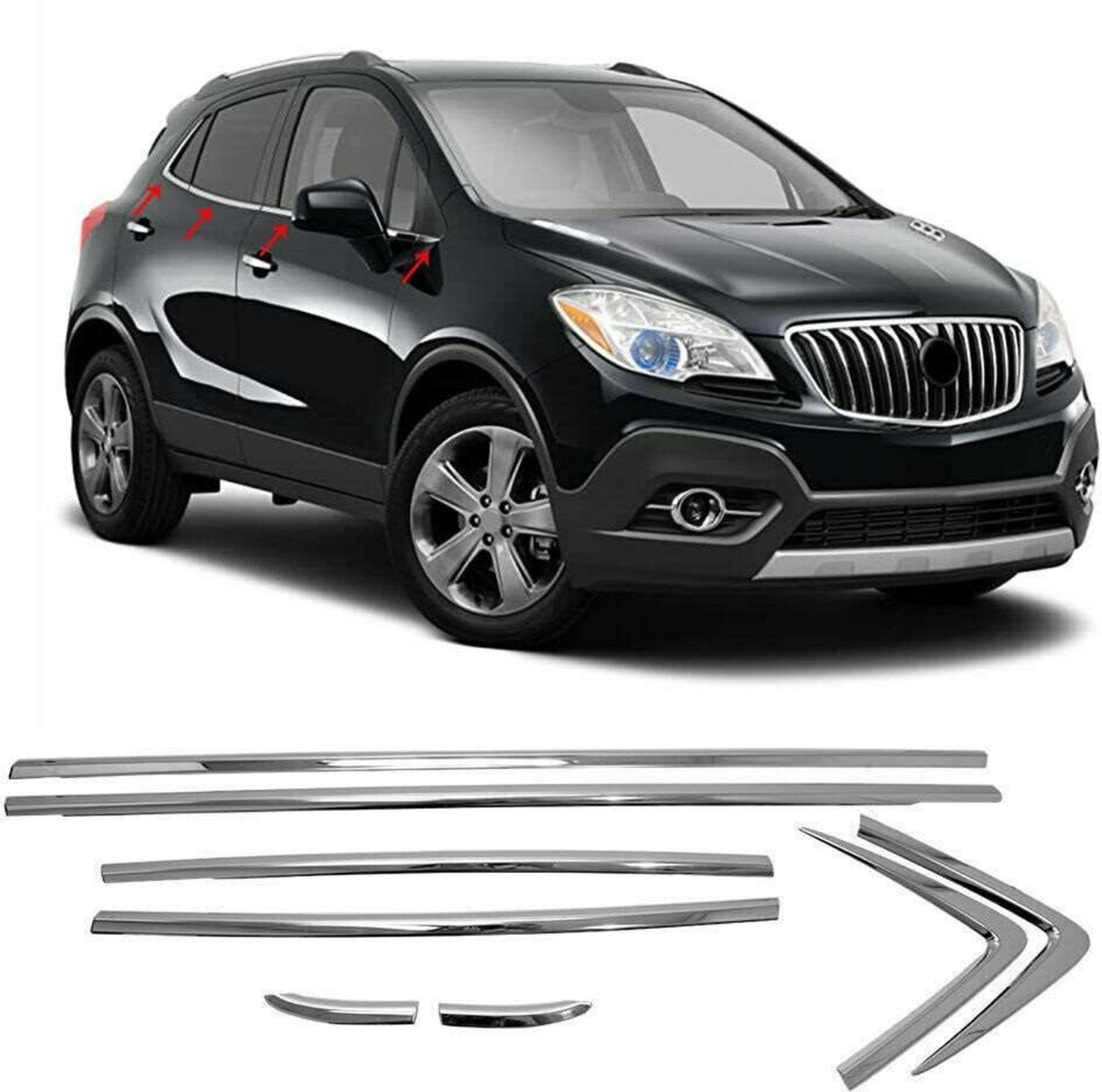 Opel Mokka Uyumlu 2012 2020 Cam Çıtası Krom Parça