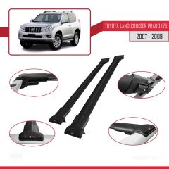Toyota Land Cruiser Prado 125 2007-2009 Arası ile FLY Model Ara Atkı Tavan Barı SİYAH