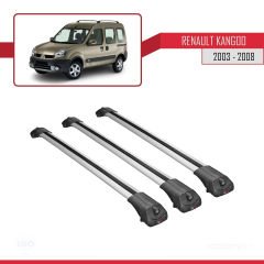 Renault Kangoo 2003-2008 Arası ile uyumlu ACE-1 Ara Atkı Tavan Barı GRİ 3 ADET BAR