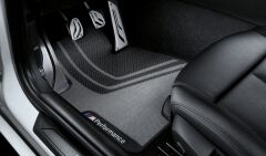 Bmw 3 Uyumlu Serisi F30 Sedan Lüks Kauçuk Lateks Oto Paspas 2012+Gri / Siyah Parça
