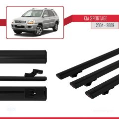 Kia Sportage 2004-2009 Arası ile uyumlu Basic Model Ara Atkı Tavan Barı SİYAH 3 ADET
