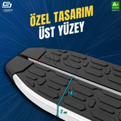 S-Dizayn Volkswagen Transporter T7 Kısa Şase Evo Aluminyum Yan Basamak 223 Cm 2025 Üzeri A+ Kalite