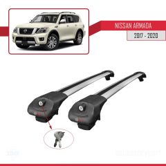 Nissan Armada Y62 2017-2020 Arası ile uyumlu ACE-1 Ara Atkı Tavan Barı GRİ