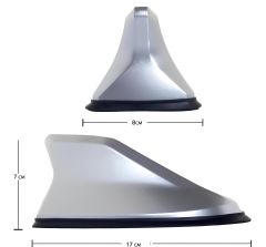 Citroen Saxo Uyumlu Köpek Balığı Balık Sırtı Shark Anten Gri