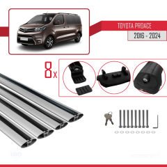 Toyota Proace 2016 ve Sonrası ile uyumlu ACE-1 Ara Atkı Tavan Barı GRİ 4 ADET BAR