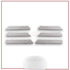 Renault Megane Uyumlu 2 Ön Panjur 2004-2006 (6 Parça.) Paslanmaz Çelik Parça