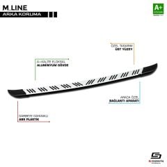 Volkswagen Caddy Uyumlu 3 M-Line Gri Arka Koruma 2004-2020