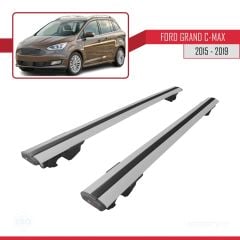 Ford Grand C-Max 2015-2019 Arası ile uyumlu HOOK Model Anahtar Kilitli Ara Atkı Tavan Barı GRİ